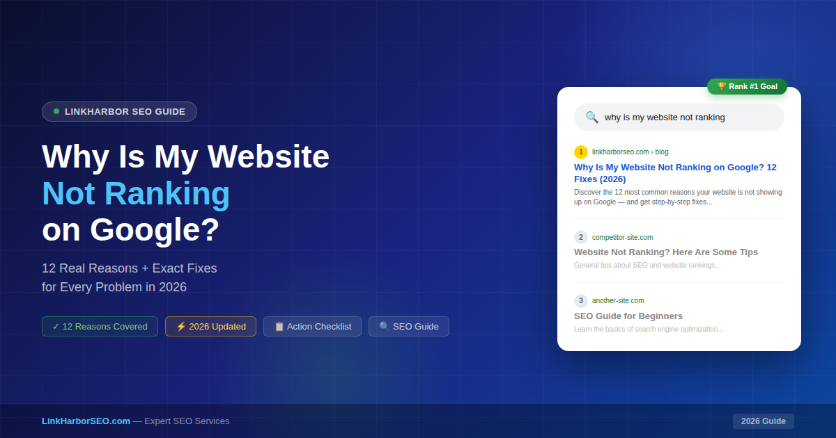 why is my website not ranking on google featured image