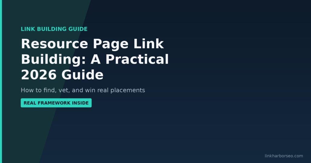 Resource Page Link Building Guide 2026