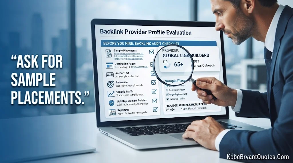Checklist for vetting a backlink company before hiring