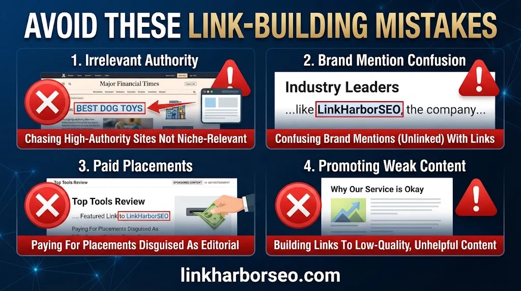 Common mistakes that can waste editorial link-building opportunities