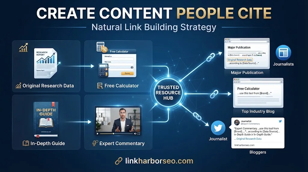 Original research tools guides and expert content attracting website links