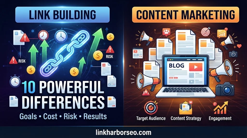 Link Building and Content Marketing Goals, Speed, Cost & Risk