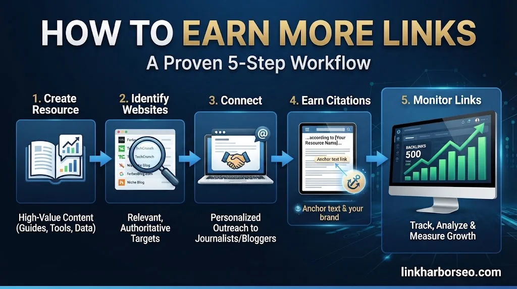 Step by step process for earning natural backlinks through valuable content