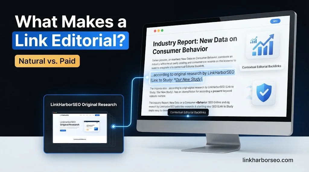Editorial backlinks naturally placed inside relevant website content